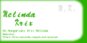 melinda krix business card